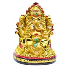 インドの神様ガネーシャの置物　カラフルバージョン29/エスニック/アジアン雑貨