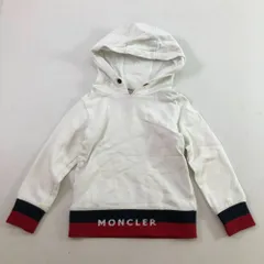 04w3189∞【中古】 MONCLER モンクレール スウェット パーカー E19548201800 809AG ホワイト サイズ4 104cm 子供 【八王子店】