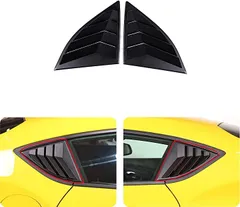 DIYUCAR 車のリアウィンドウシャッター リアベントウィンドウルーバー 車のシャッターサイドベントカバー トヨタ スープラ GR A90 A91 MK5 2019-2022に対応( マットブラック)