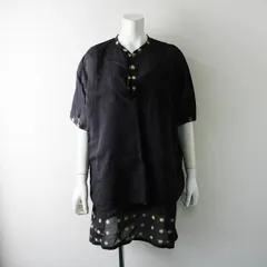 ISSEY MIYAKE イッセイミヤケ ぼかしドットプリント シアー素材 レイヤードワンピース 3/チャコールグレー【2400012940420】のサムネイル