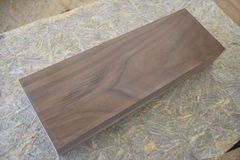 アウトレット ブラックウォールナットの一枚板 長さ約40.2cm 幅約13.7cm 厚さ約5.5cm DIY用 Z717