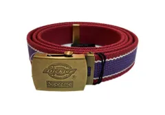 Supreme/Dickies ストライプウェビングベルト マルーン Supreme Dickies Stripe Webbing Belt (SS22) - $28
