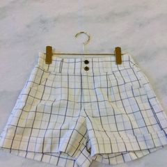 【夏にぴったり♡】C･O･L･Z･A コルザ 涼しげ ギンガムチェックショートパンツ S ホワイト×ブラック ロールアップ