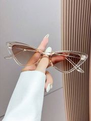 Women's Eyewear Accessories, 1 Trendy Cat Eye Frame, Summer Holiday Small Frame, Men's and Women's, Y2K Personal Beach Glasses, Perfect for Summer Vacation, Beach, Outdoors, and Travel