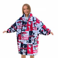 新品　BETTY BOOP　ベティちゃん　RED   着るブランケット　ボア　フーディ　パーカー　アメカジ