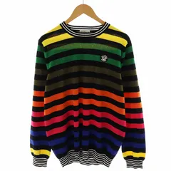 パーリーゲイツ PEARLY GATES Jack Bunny!! ジャックバニー ニット カットソー 長袖 ボーダー柄 クルーネック ゴルフウェア 6 XL マルチカラー /AN18のサムネイル