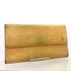 LOUIS VUITTON ルイヴィトン　エピ　タッシリイエロー　ポルトトレゾール　インターナショナル　三つ折り長財布　レザー　本革　スペイン製　刻印あり　ゴールド金具