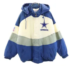 NFL エヌエフエル 90s オールド パデット ナイロンジャケット L ブルー COWBOYS 中綿 メンズ 古着