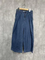 美品 SOMETHING サムシング エドウィン ワイド デニムパンツ sizeS/青 ■■ レディース