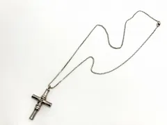 グッチ GUCCI バンブークロス ネックレス sv925 シルバー ベネチアンチェーン 箱付 アクセサリー 十字架 管理2