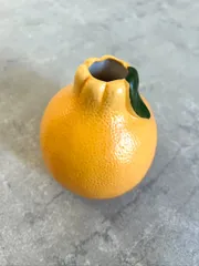 レモンフラワーベース 花瓶 フラワーベース インテリア雑貨 フルーツモチーフ レモン オブジェ 一輪挿し ディスプレイ 陶器