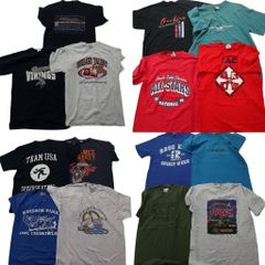 古着卸 まとめ売り オールド 00s～ 半袖Tシャツ 15枚セット (メンズ S /M ) 英文字プリント チームロゴ ワンポイント 中古 古着 NA6941