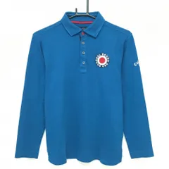 ★SALE価格★キャロウェイ 長袖ポロシャツ ブルー ワッペン 裏微起毛  メンズ M ゴルフウェア Callaway