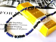 【30cm】レビューでおまけブラックスピネル&Silver連結チェーン【ラピスラズリ ミックス30cm】スピネル ブラックスピネル ネックレス シルバー925 マグネット 天然石 パワーストーン メンズ レディース アクセサリー