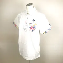 1205 【未使用】SINACOVA シナコバ 半袖 シャツ ポロシャツ Mサイズ ホワイト クイックドライ 綿100パーセント 洋服 アパレル ②