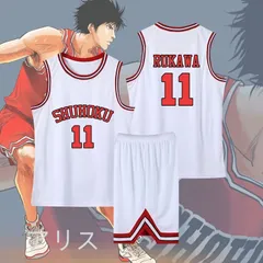 【SLAM DUNK】 【ユニフォームセットアップ】【白：10番／赤：11番】 SLAM DUNK】 【ユニフォームセットアップ】【白：10番／赤：11番