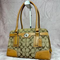 COACH コーチ シグネチャー ハンドバッグ トートバッグ 肩掛け キャンバス