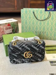 【本日限定特価】GUCCI マーモント シングルショルダーバッグ レザーバージョン 26cm 高級感あるデザイン[本日特価|新品未使用品]