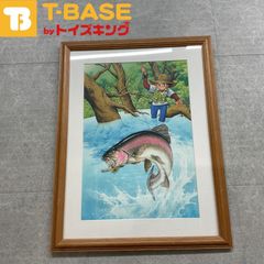 講談社 釣りキチ三平 2003年の夏 額装ポスター 絵画 絵 イラスト