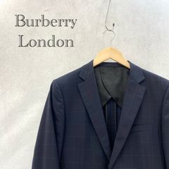 BURBERRY LONDON バーバリー ロンドン A1D40-792-29 テーラード ジャケット スーツ チェック ネイビー 紺 L メンズ