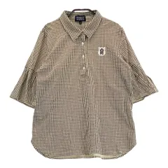 サイズ：1 PEARLY GATES パーリーゲイツ  五分袖ポロシャツ 千鳥柄 ベージュ系 [240101294990]# ゴルフウェア レディース ストスト