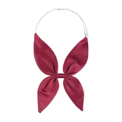 Allegra K スクールリボン リボンタイ 制服リボン ボウタイ セーラー服の装飾 蝶ネクタイ 蝶結び 調節可能 無地 ワインレッド 15 x 29 cm