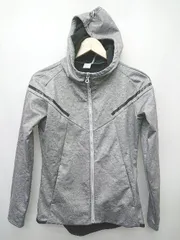 ◇ ⊇ MIZUNO ミズノ 裏起毛 長袖 ジップアップ パーカー サイズM グレー レディース P  【1409090049064】