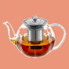 【特価商品】おしゃれ きゅうす 茶器 茶ポット 麦茶 花茶 リーフティー フルーツティー 直火可 茶こし付き ステンレス 大容量 紅茶ポット1000ml 透明 急須 耐熱ガラス ティーポット