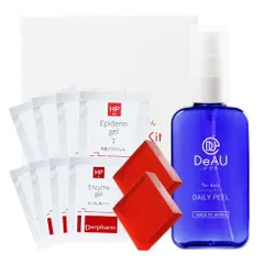 【正規販売店】 デルファーマ ホームピーリングキット エンザイマジェル 2g×4包 エピダーマジェル7 3g×4包 プラスキレイ ピールソープ AHA1.5 ミニ 10g×2個 デアウ デアウ デイリーピール 50ｍL + サンプル5包 新品未使用 メール便