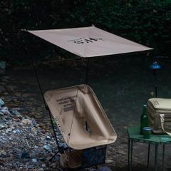 キャンプチェア サンシェード チェアシェード 庇 日除け UVカット 折りたたみ キャノピー 84x70cm 釣り ピクニック アウトドア 調節可能 BBQ 超軽量 サンドベージュ