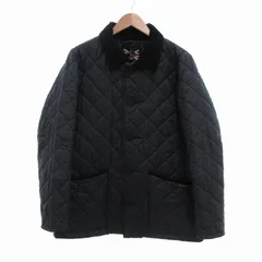 ラベンハム LAVENHAM トゥモローランド 美品 キルティングジャケット ブルゾン 衿コーデュロイ M 黒 ブラック /UOのサムネイル