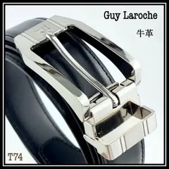 【B級品】 新品未使用 Guy Laroche ベルト レザー ブラックT74 黒 BLACK