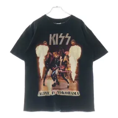 VINTAGE (ヴィンテージ) 00S VINTAGE KISS LIVE IN YOKOHAMA 2003 ヴィンテージ キス 横浜ライブ 両面プリント クルーネック半袖Tシャツ カットソー ブラック
