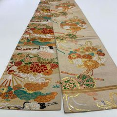 丸帯 アンティーク ヴィンテージ 全通 金帯 380cm 花嫁衣装 貸衣装 中古 リサイクル 結婚式 婚礼 着付け 舞台 きもの 着物 4129