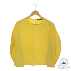 【訳アリ】 ZARA BASIC ザラベーシック トップス カットソー クルーネック 長袖 カジュアル レディース イエロー S 901-10071 送料無料 古着