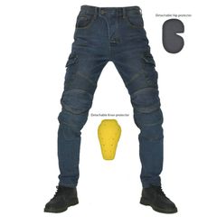 バイク用品 ライディングパンツ メンズバイクパンツ バイク用ジーンズ 耐磨 ツーリングパンツ オールシーズン プロテクター付き ブルー