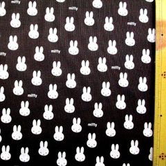 約108×40 8035 キャラクター 生地 布 ミッフィー （ 濃茶色系 ) ミフィー ミィフィー うさぎ ディック ブルーナ