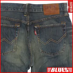 EDWIN エドウィン W34 デニム パンツ403XV ジーンズ ヴィンテージ加工 古着 バイク メンズ 鬼ひげ ハチノス XV エドウィン_ウエスト88cmから92cm一覧←SEULB屋着古← HS387