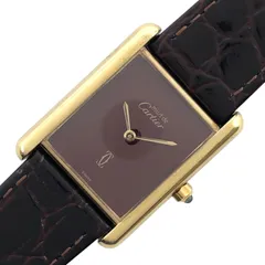 Cartier タンク 腕時計 クォーツ 真鍮 スクエアケース カルティエ タンク ルイ カルティエ LMサイズ 18KYG クォーツ