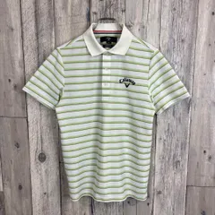 Callaway キャロウェイ ゴルフ ウェア 半袖 ボーダー ポロシャツ M
