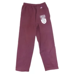 Champion チャンピオン パンツ 90s カレッジロゴ コットン ポリエステル スウェット パンツ エンジ系 S【中古】のサムネイル