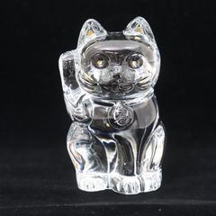 ITZI261ASINK 美品 Baccarat バカラ 招き猫 ラッキーキャット モチーフ