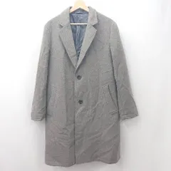 ■ ⊇ アーバンリサーチ ロッソ シンプル ウール系 長袖 チェスターコート サイズL グレー系 メンズ E  【1507160026738】