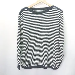 ◇ ADAM ET ROPE アダムエロペ ボーダー柄 長袖 ニットトップス サイズＭ ネイビー ホワイト レディース E  【1407180038677】