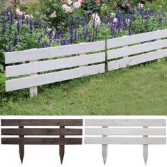 ★送料無料(一部除く)★新品★ 柵 庭 フェンス 屋外 木製 おしゃれ ガーデニング 園芸用品 ガーデンフェンス 差し込み式 埋め込み ウッドフェンス 花壇作り DIY 横板 横向き 北欧 白 ホワイト 【sms-jsbf-8045】