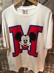 ビンテージ Tシャツ Disney ディズニー ミッキー 古着 白 USA製 ワンサイズ FK