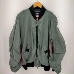 ディーゼル DIESEL ギャザースリーブナイロンMA-1ジャケット SILENCE IN NOISE メンズ JPN：S のサムネイル