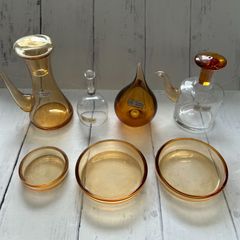 ガラス製 醤油さし・卓上調味料入れ 2点セット ノリタケクリスタル