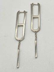 【ITCK97USH14W】HERMES エルメス Ag925 エヴァーシェーヌダンクル ピアス 11.7g