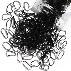 【特売】ヘアゴム 子供 髪ゴム 黒 KEYAN 300本 子供用ヘアゴム 使い捨てヘアゴム シリコンゴム 輪ゴム 黒 髪留めヘアゴム切れないゴムバンド ポリウレタン製の小さなゴム